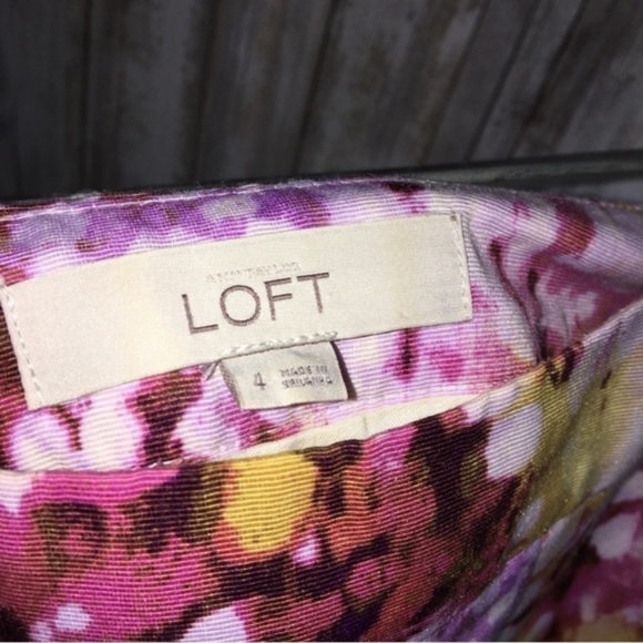 Loft Pink & Yellow Floral Pencil Skirt - Picture 5 of 6